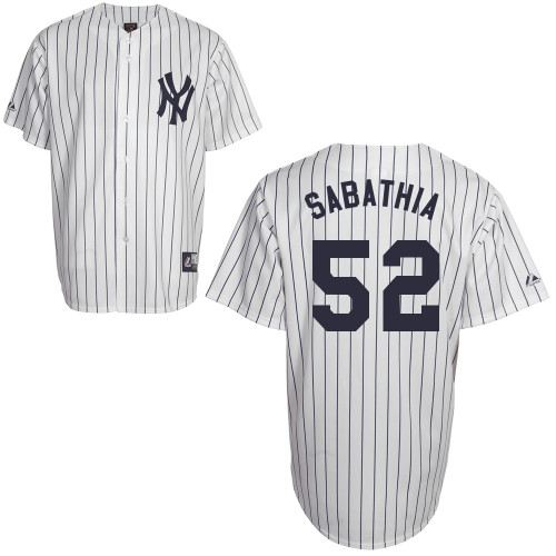 CC Sabathia #52 Youth Baseball Jersey-New York Yankees Authentic Home White MLB Jersey